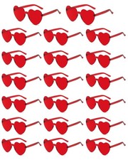 20 Pairs Heart Shaped Sunglasses for Women Colorful Glasses Fun Trendy Transp...