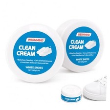 2 Pcs White Shoes Clean Cream With Sponge,For Leather,Sofa,Car Interior