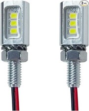 2PCS LED License Plate Light, IP68 Waterproo Color: Silver shell - White light
