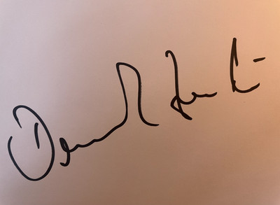 Dennenesch Zoudé autograph signed 15x10 blank card in person ''behind bars''