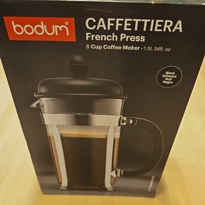 Bodum Caffettiera French Press Kaffeebereiter schwarz 1,0 Liter 8 Tassen