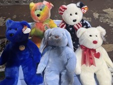 Rare Large Beanies RARE. LOT OF 5