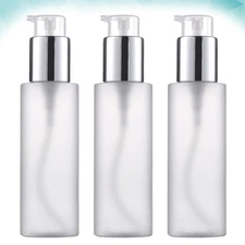 3 Pcs Refillable Toiletries Bottles Liquid Dispenser Subpackaging Container