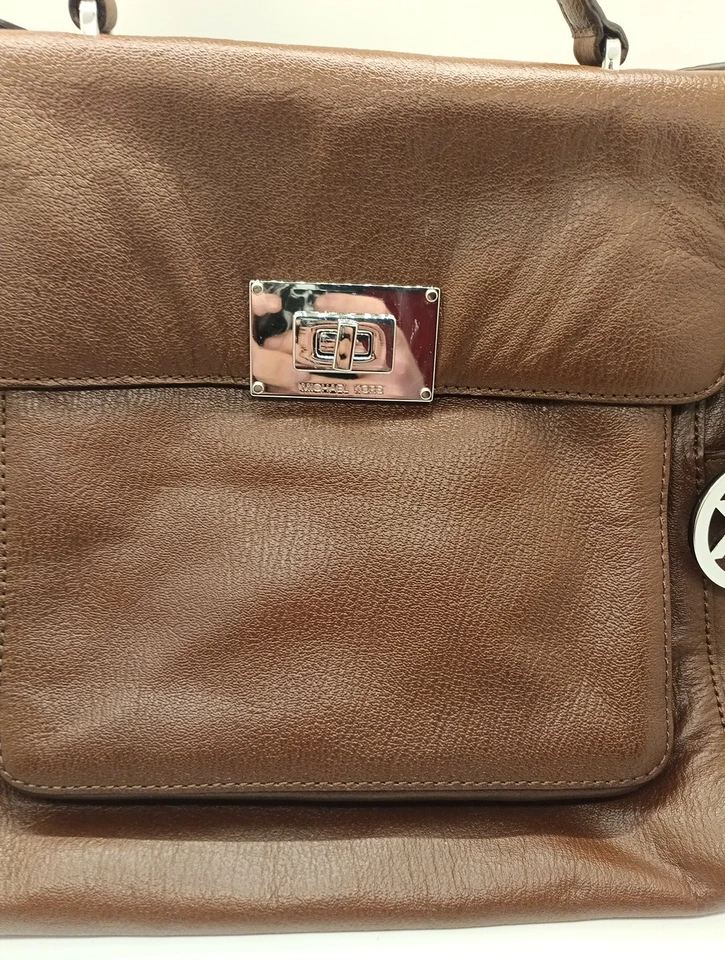 Bolso de Mano MICHAEL Michael Kors Sloan Grande Cuero Guijarro Marrón $368 Nuevo con Etiquetas Foto 4 de 4