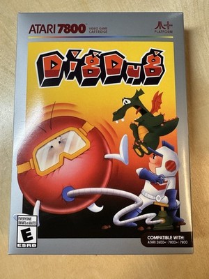 Atari 7800 Dig Dug Video Game - CIB Complete - 2025 Version (Plus Line Too)