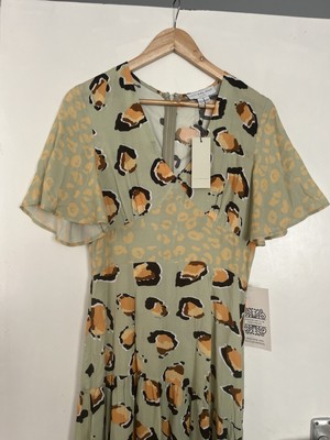 never fully dressed green leopard dress Womens Dresses Never Fully Dressed Green Leopard Dress Never Fully Dressed Leopard Celeste Midi Dress Anthropologie