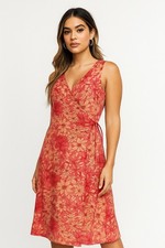 Ann Taylor Pink Silk Midi Wrap Dress Floral 2 Sleeveless Feminine Fairy Y2K