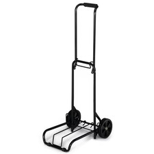Protege Metal Folding Luggage Cart, Black, 39" x 13" 15" Platform , 3lbs Empty,