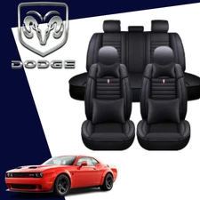For all Dodge car seat covers 9 pcs front rear premium thick padding eco leather
