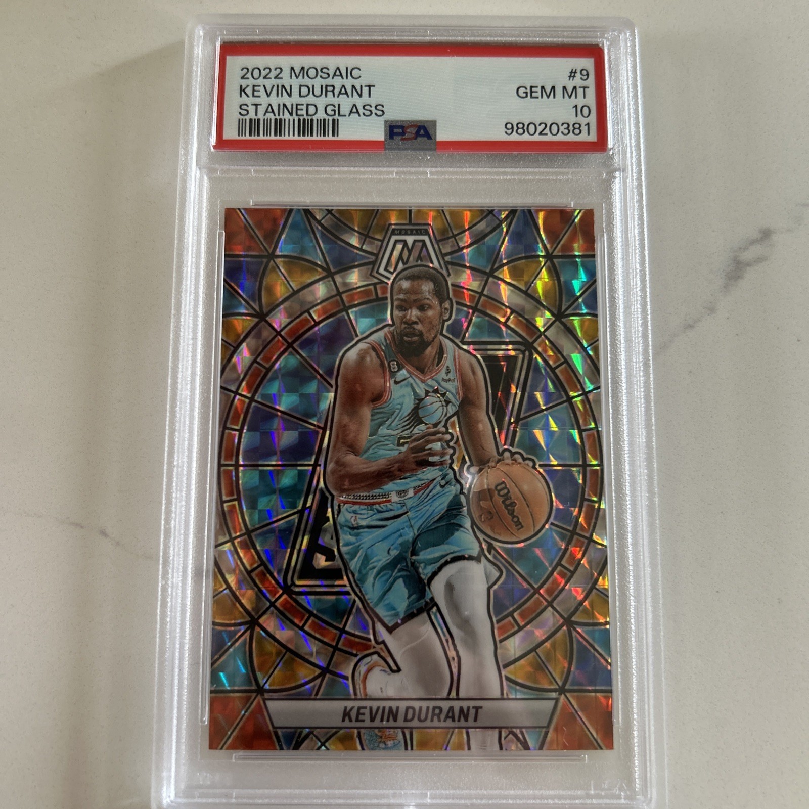 Kevin Durant 2022 Mosaic #9 Stained Glass /(SSP) Price Guide