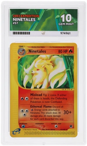 Ace 10 Ninetales 57/165 Expedition Gem Mint Pokemon