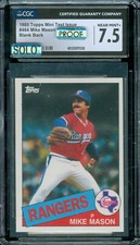 1985 TOPPS MINI # 464 TAN PROOF MIKE MASON CGC 7.5 MAC SOLO FINEST 5 MADE *