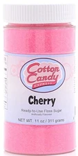 Cotton Candy Express Cherry Floss Sugar 11 Ounce Resealable Jar For Makers