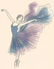 Digital Minimalist Line Art Woman Portrait - Modern Abstract Wall Art Print