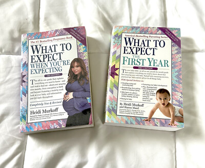 What to Expect When You're Expecting & The First Year 2 Books Heidi Murkoff