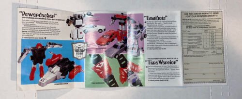 Transformers Reinforcements From Cybertron G1 Mail In Booklet Insert Powerdasher - Picture 2 of 9