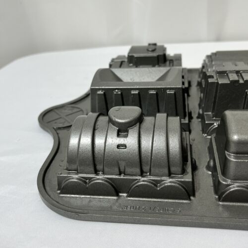 Nordic Ware Train Cake Pan Locomotive Non Stick Heavy Duty Railroad Cupcake USA - Picture 10 of 17