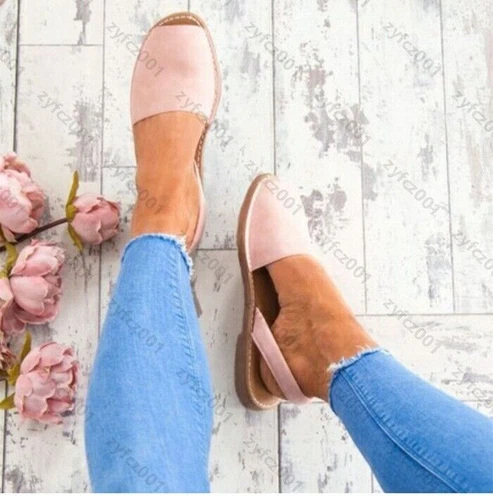 Sandalias planas menorquinas para mujer Mula española con cordones punta abierta verano zapatos para dama - Imagen 11 de 19