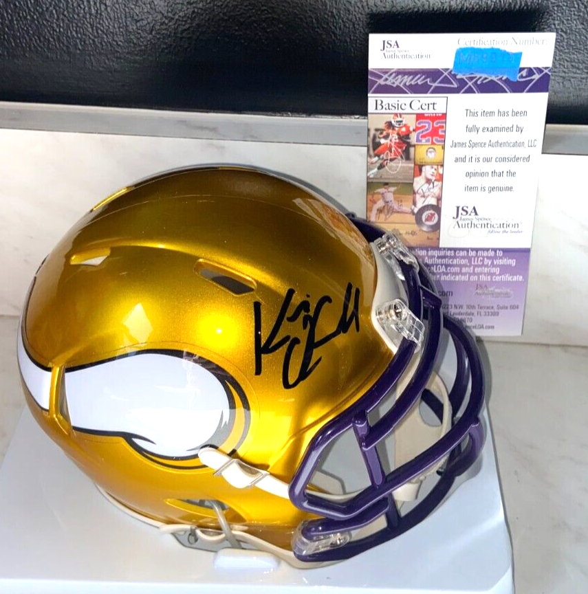 kevin o'connell Autographed Signed Minnesota Vikings COACH KEVIN OCONNELL FOOTBALL MINI HELMET JSA A 