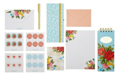 Pioneer Woman Sweet Rose 60-Piece Stationery Set Notes Paper Seals Pen Pad  NEW