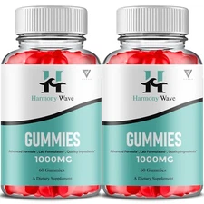 (2 Pack) Harmony Wave Gummies, HarmonyWave Max Strength Supplement (120 Gummies)