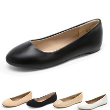 Women Walking Flats Shoes Soft Pull-On Ballerina Party Wedding Flats