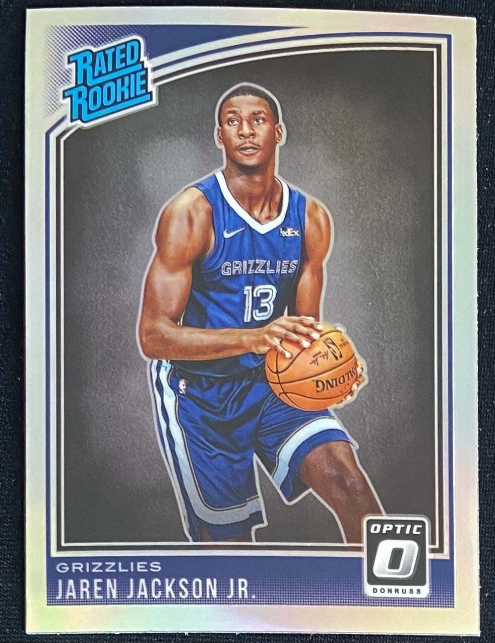 2018-19 Panini Optic Jaren Jackson Holo Silver Prizm RC #188 Rookie Card