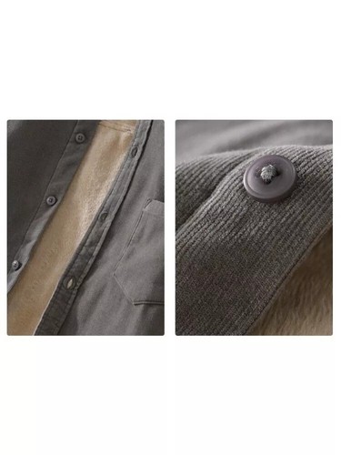 Shirt Jersey Long Sleeves Cargo Man's Black Fleece Slim Soft 072506 - Zdjęcie 3 z 3