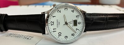 Funkuhr Rivado Concept Herrenuhr klassisch deutlich lesbar Lederband 41mm