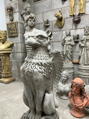 (NEU) Greif Statue Garten Ornament Beton Skulptur, tolles Detail atemberaubend *