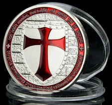 RITTER / TEMPEL ORDEN / REITER / PFERD - MEDAILLE - SILBER AUFLAGE - SELTEN 