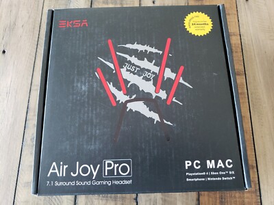 EKSA Air Joy Pro 7.1 Gaming Headset Red & Black headphones wired
