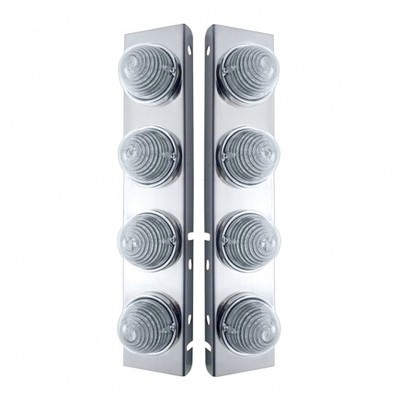 United Pacific 31977 Air Cleaner Light Box Panel   Stainless Steel, 8 Cutouts,