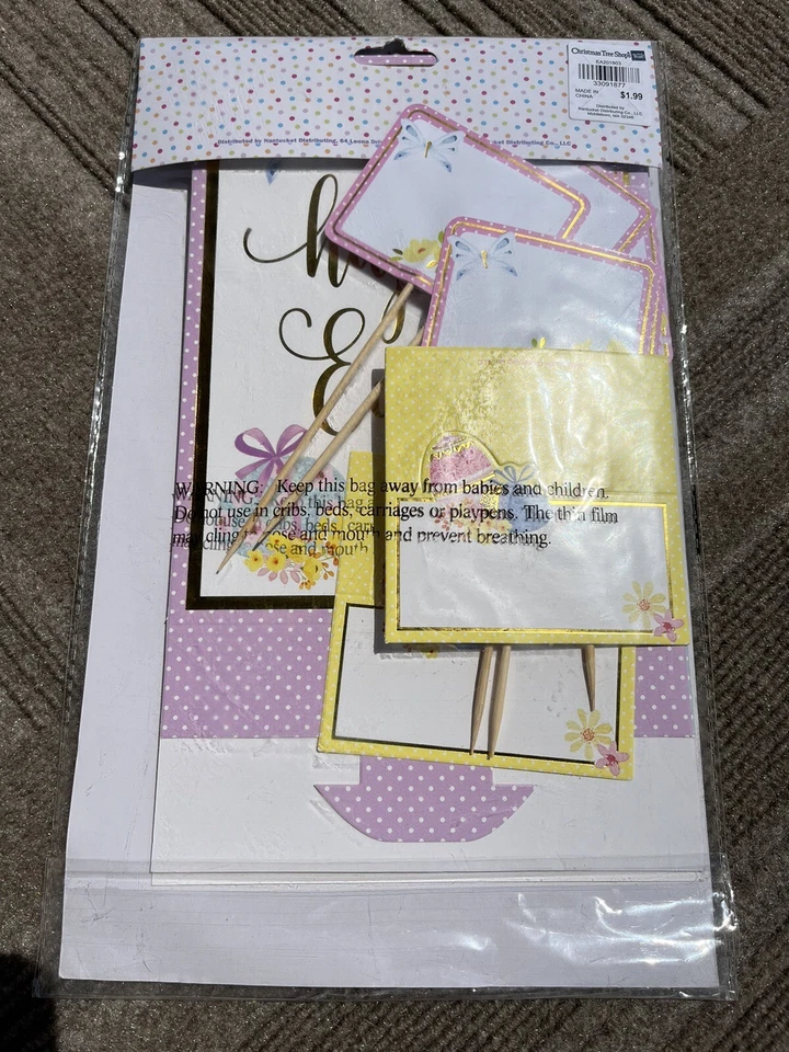 Easter Buffet Serving Table Decorating Kit NEW SEALED f2 - Image 2 of 3