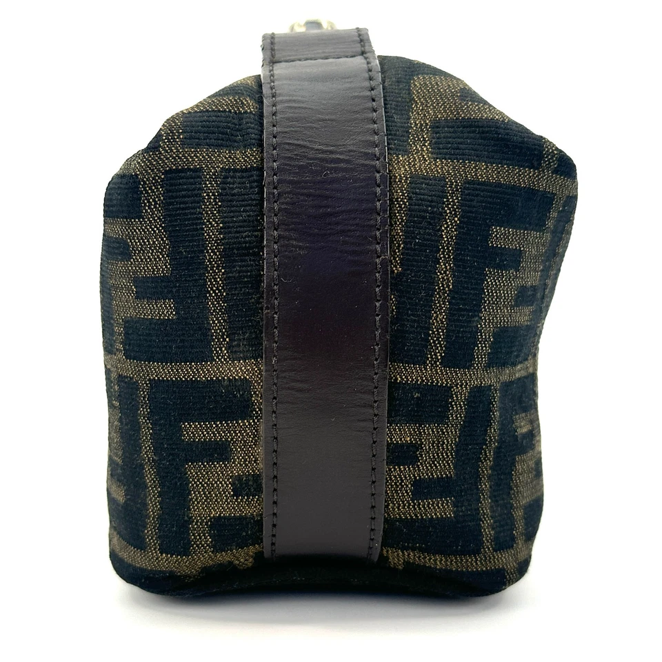 FENDI Zucca Brown Vanity Bag Pouch Nylon Authentic F05-0160 - Image 4 of 4