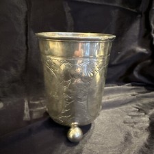 Gro&szlig;er Silber Kugelfu&szlig;becher  prunkvoll 290 g dekorativ verziert