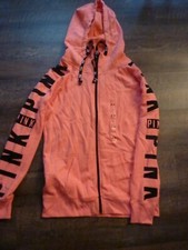VICTORIAS SECRET PINK RARE NEW FIND "PINK" FULL ZIP HOODIE NWT
