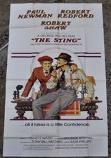 The STING 1974 ORIGINAL 41X81 3-SHT MOVIE POSTER PAUL NEWMAN ROBERT REDFORD