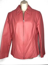 Colebrook 100% Leather Women's Pink Jacket Blazer Moto Sz M