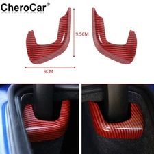 Tailgate Lift Handle Cover Trim Accessories For Dodge Charger/300 11+ Red Carbon