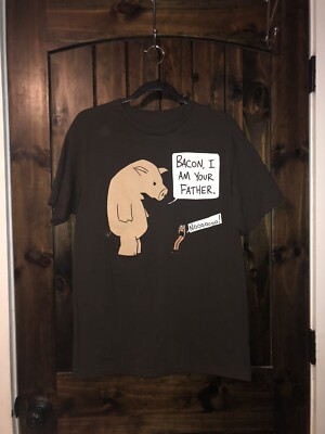 Bacon, I am your father. Nooo! Pig Funny T-Shirt Size M