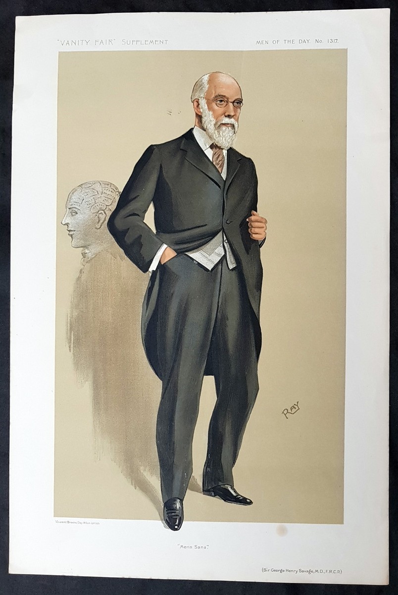 英国アンティークVanity Fair風刺画/カリカチュア(91-265-1) 1912 Vanity Fair Antique Caricature Sir George Henry Savage