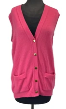 White Of Hawick 100% Lambswool Pink Sweater Vest