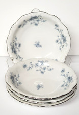 Vintage Johann Haviland Dessert Bowls Blue Garland 5 1/8" Set of 4 Germany
