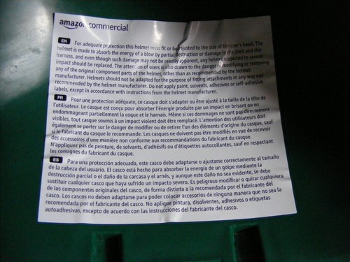 Amazon Commercial Green Hard Hat 4-Point Ratchet Nylon Suspension Class C - Picture 3 of 9