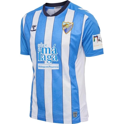 新品　NEW マラガ　MALAGA XLsize football MALAGA CF 22/23 hummel Home V-Neck Blue/White Jersey Youth LARGE