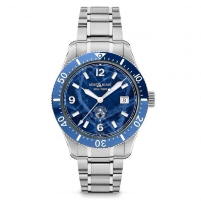 Montblanc 1858 Iced Sea Automatic Date Blue Dial 