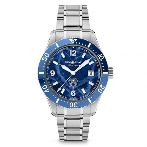 Montblanc 1858 Iced Sea Automatic Date Blue Dial 