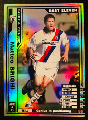 2001-02 Panini WCCF Best Eleven 2.0 AE06 Matteo Brighi Bologna refractor card