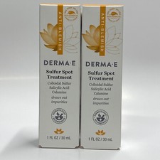 DERMA-E Sulfur Spot Treatment Colloidal Sulfur Salicylic Acid 1 fl. oz. Pack 2